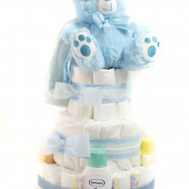 Tarta pa&ntilde;ales DODOT Sensitive Talla 2 con Neceser NENUCO azul