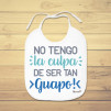 Divertido babero para niño personalizado de bebe con frase original y graciosa