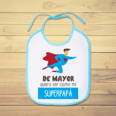 Babero de bebé personalizado para alegrarle el día a tu súper papá