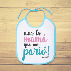 Divertido babero personalizado de bebe con frase original y graciosa