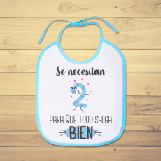 Babero personalizado para los hermanos gemelos de la casa