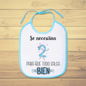 Babero personalizado para los hermanos gemelos de la casa