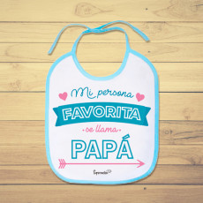 Babero de bebé personalizado para alegrarle el día a papá