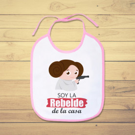 Babero personalizado para la bebé rebelde de la casa, de Star Wars