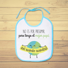 Babero de bebé personalizado para decirle a papá que es el mejor de todos