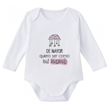 Body manga corta/larga 100% algod&oacute;n de beb&eacute; para alegrar el d&iacute;a a mam&aacute;