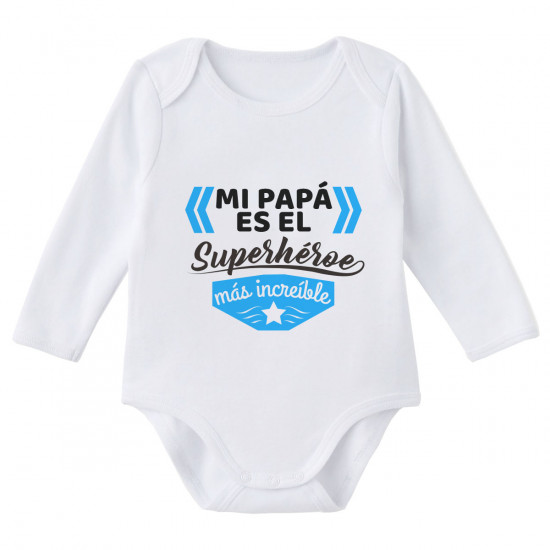 Body de bebé personalizado Body de papá: Mi papá es mi héroe regalo del día  del padre, nacimiento -  México