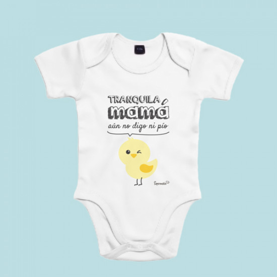 Body para bebés con diseño divertido para mamás primerizas.