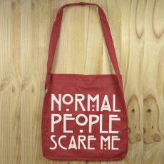 Bolso de tela "tote bag" de algodón orgánico reciclado con diseño de American Horror Story