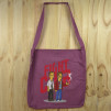 Bolso de tela "tote bag" de algodón orgánico reciclado con dibujo de El club de la lucha en versión los Simpsons