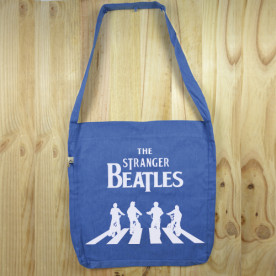 Bolso de tela "tote bag" de algodón orgánico reciclado con diseño de Stranger things versión Beatles