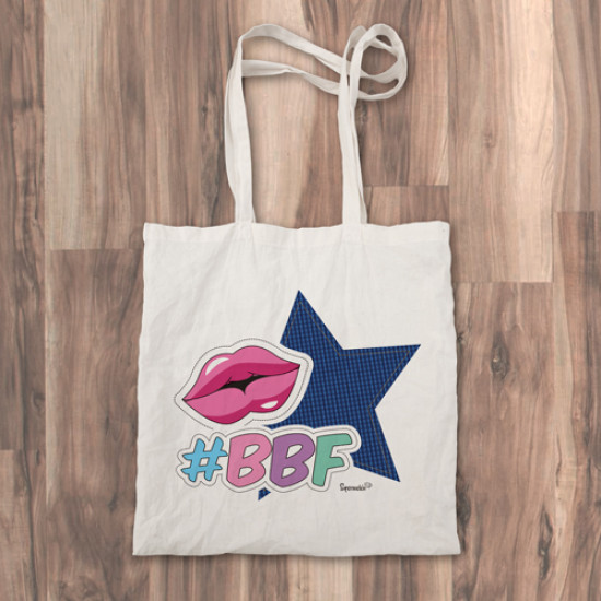 Tote bag "Kiss Star" - Supermolón - Tienda bolsos personalizados