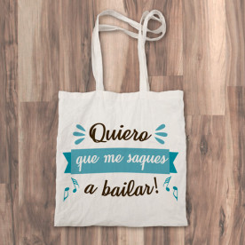 Bolso de tela "tote bag" con mensaje positivo