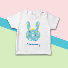 Camiseta para bebé con dibujo de conejito original de manga corta