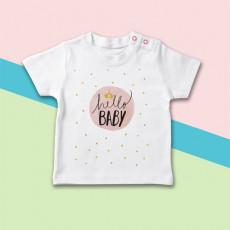 Divertida camiseta de bebé de manga corta para recién nacidos