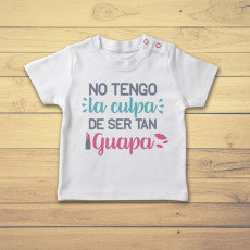 Divertida camiseta de bebé manga corta para niña