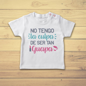 Divertida camiseta de bebé manga corta para niña