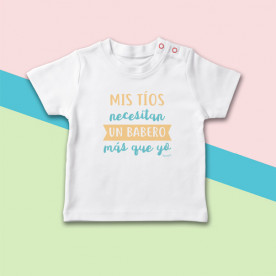 Camiseta manga corta de bebé ideal para hacer un regalo a un recién nacido.
