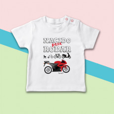 Camiseta manga corta de bebé ideal para unos padres moteros