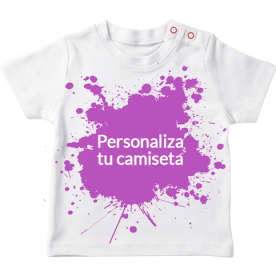 Camiseta para bebé de manga corta para que la hagas a tu gusto