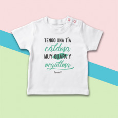 Camiseta manga corta para bebé personalizada, el regalo original para sobrinos. ¡Siéntete orgullosa!