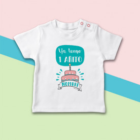 Camiseta manga corta de bebé especial primer cumpleaños