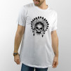 Camiseta para chico y chica de manga corta y de color blanco con dibujo de calavera india