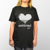 Camiseta para chica y chico de manga corta con dibujo "Addicted"