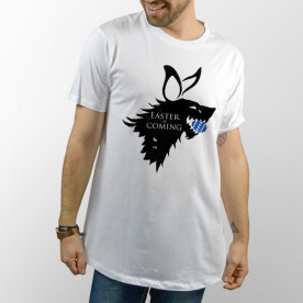 Camiseta para chica y chico de manga corta con frase divertida de Juego de Tronos, winter is coming pero de Pascua