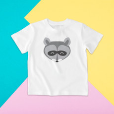 Camiseta para niño y para niña de manga corta con dibujo de animales.