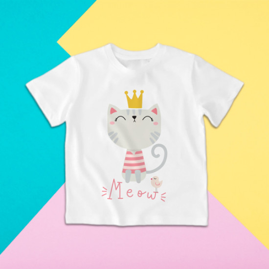 Camiseta Niña Meow - Supermolón - Camisetas infantiles