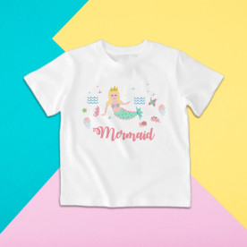 Camiseta para niña de manga corta del  la Sirenita