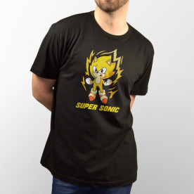 Camiseta unisex de manga corta del videojuego Super Sonic de Sega