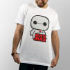 Divertida camiseta blanca de manga corta unisex con Baymax infantil con piruleta