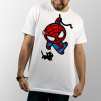 Camiseta para chica y chico de manga corta, con dibujo divertido de Spiderman