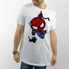 Camiseta para chica y chico de manga corta, con dibujo divertido de Spiderman