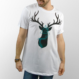 Camiseta de manga corta con dibujo del patronus de Harry Potter y las reliquias de la muerte