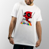 Camiseta para chico y chica de manga corta, modelo básico y extra largo con dibujo divertido de DeadPool 