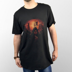 Camiseta unisex manga corta de la película "El Hobbit" representando el ojo de Sauron