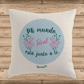 Worfull Regalos Cojín Personalizado para Pareja con Fecha y Frases Frente y  Dorso de 40x40 cm. Regalo Original San Valentín, Parejas, Novios