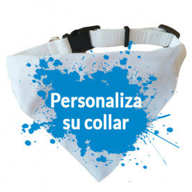 Collar para perro con bandana de color blanco con el diseño que tu elijas. Inspírate! 