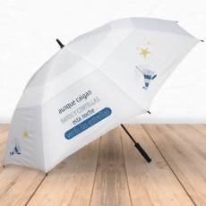 Paraguas antiviento para los días de lluvia con frase divertida