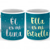 Set de 2 Tazas con frase divertida para hacer un regalo original a tu pareja.