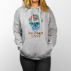 Sudadera unisex con diseño de una calavera con flores.