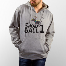 Sudadera para chico y chica unisex con imagen de el gato de los Simpsons, Snowball. 