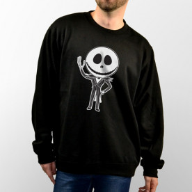 Sudadera Negra Infantil De Totoro Crossover Jack Skellington