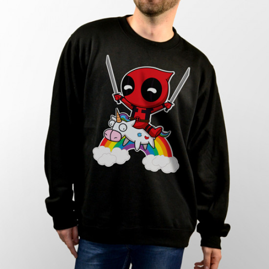 Sudadera hombre Jersey Deadpool Unicornio - Supermolon Sudaderas originales