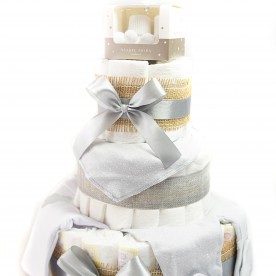 Tarta de pa&ntilde;ales 3 pisos unisex
