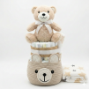 Tarta pa&ntilde;al Elaborada a mano con estructura de 2 pisos y envuelta en papel celof&aacute;n con decoraci&oacute;n a juego Incluye dedicatoria personalizada para a&ntilde;adir un mensaje especial ideal para nacimientos hospital o visitas familiares