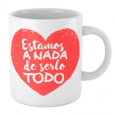 Taza cerámica con frase romántica para hacer un regalo original a esa persona tan especial.